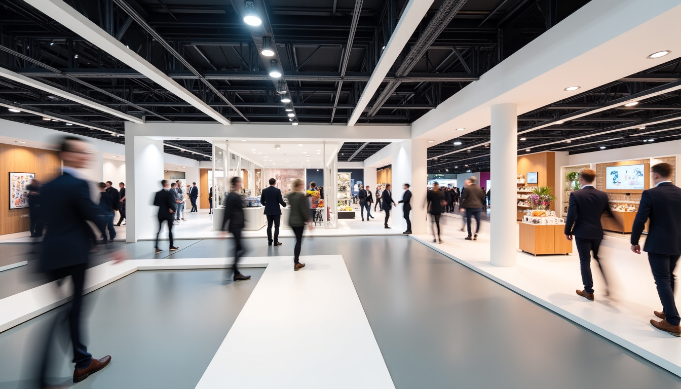 Disposition des univers thématiques à la Foire de Lille 2026 avec les zones Maison, Automobilité, Shopping, Artisanat et Gastronomie clairement identifiées