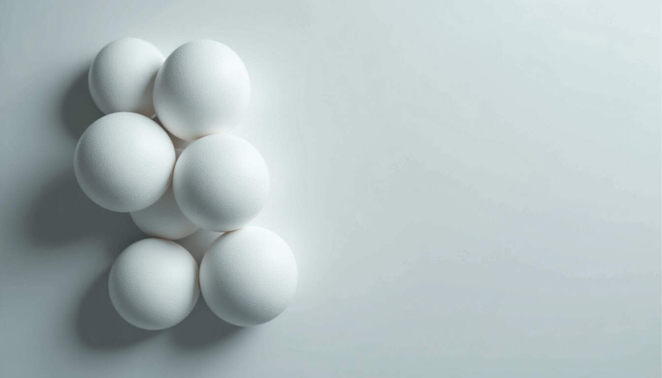 Œufs blancs de poule pour cuisine ou pâtisserie.