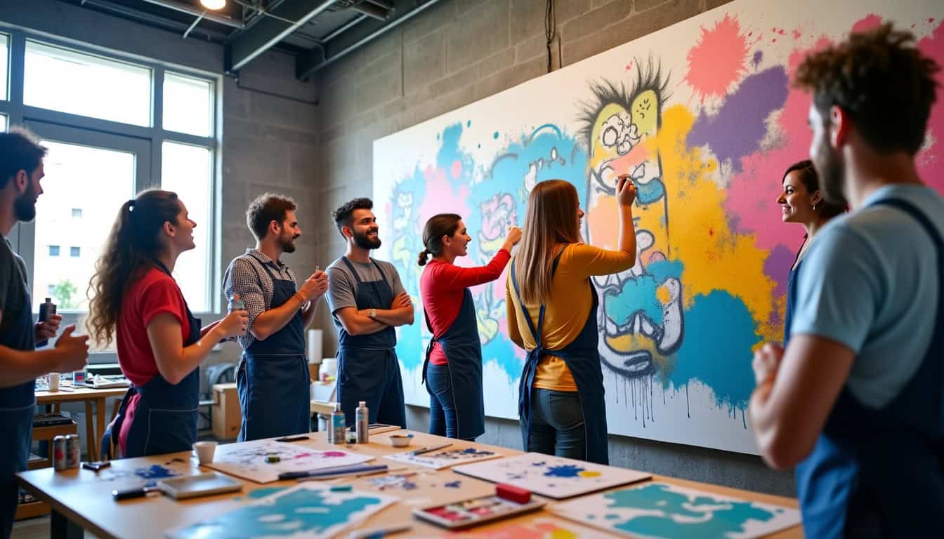 Atelier de street art en entreprise pour stimuler la créativité collective