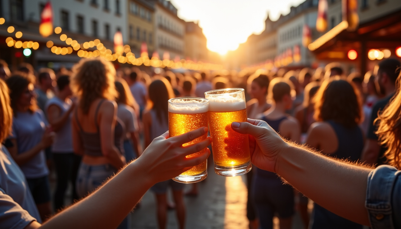 Foule joyeuse rassemblée lors de l