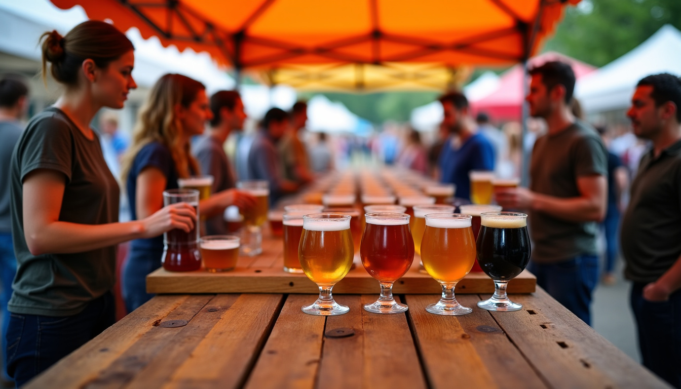 Brasseurs artisanaux présentant leurs bières lors de la Fête de la Bière de Nancy