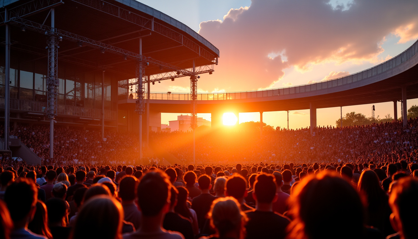 Concert en plein air à la Halle Tony Garnier à Lyon