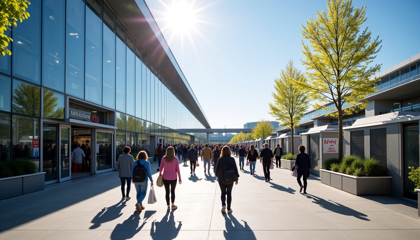 Entrée principale du Parc des Expositions Eurexpo lors de la Foire de Lyon