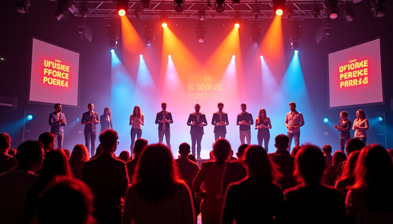 Intervenants sur scène durant une animation live à la Foire de Paris