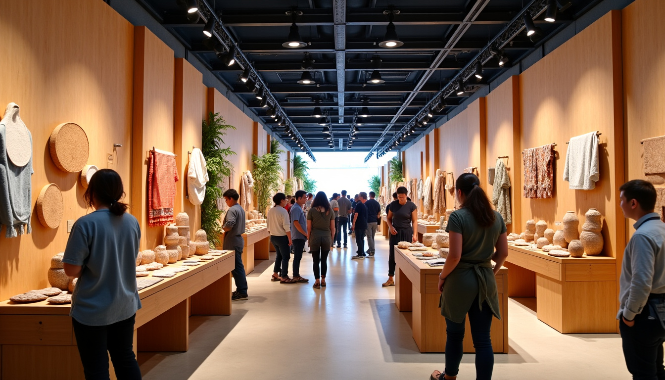 Stands présentant des innovations durables et artisanales lors de la Foire de Lyon
