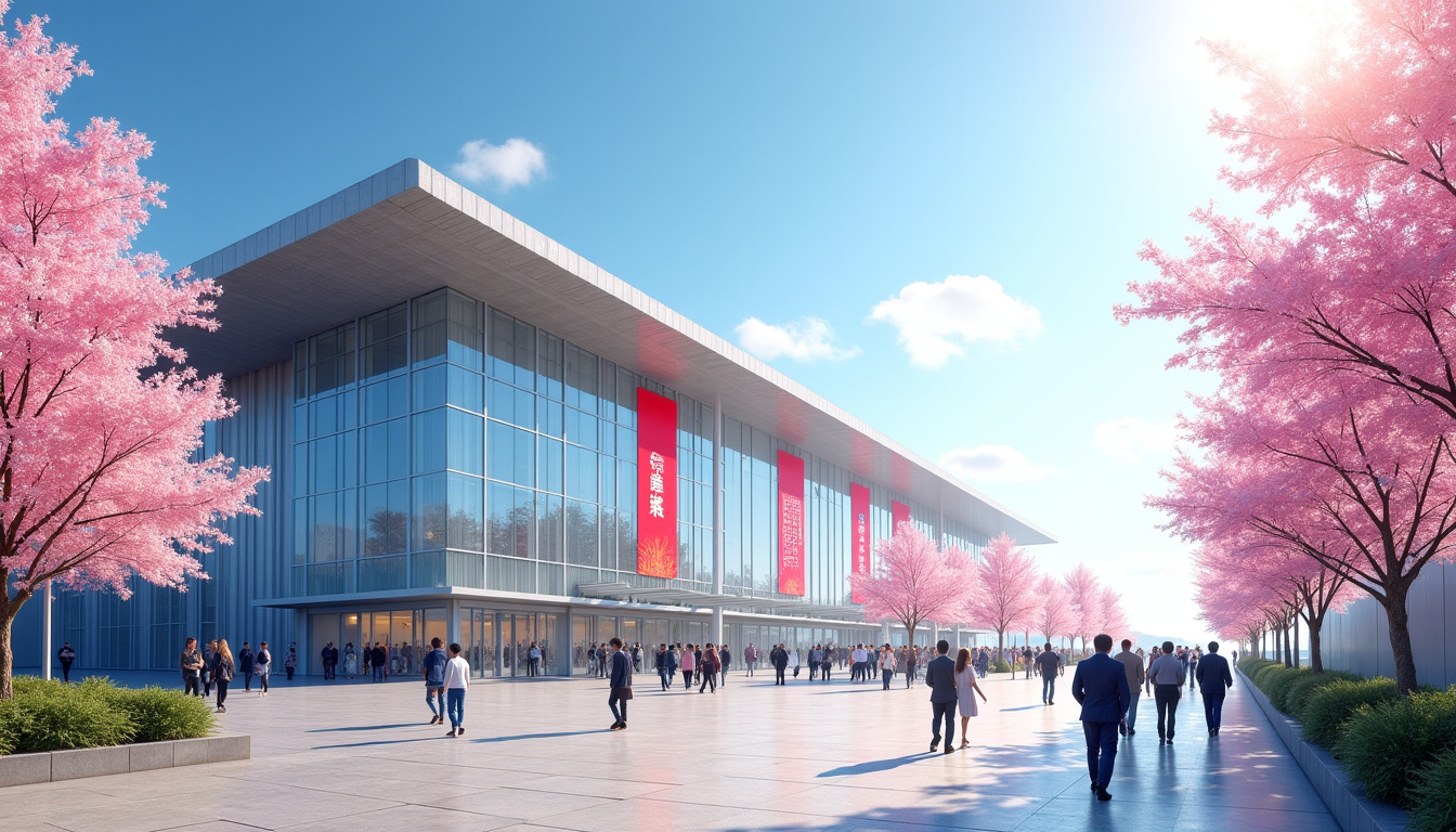 Vue extérieure du Parc des Expositions de Caen pendant la Foire internationale